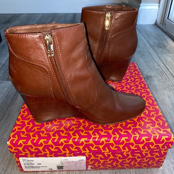 💋💋TORY BURCH sz10 Milan Wedge Bootie authentic😻 Free Shipping - Picture 3 of 14